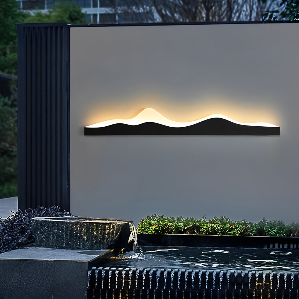 Mountain Scenery Creative Waterproof LED Modern Outdoor Wall Lights