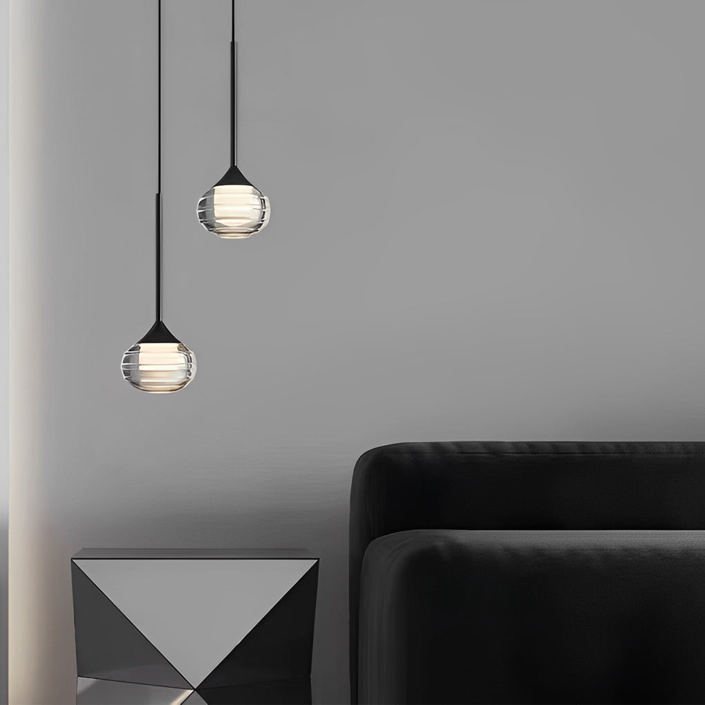 Simple Screw Thread Acrylic Ball Luxury Long Line Nordic Pendant Lights