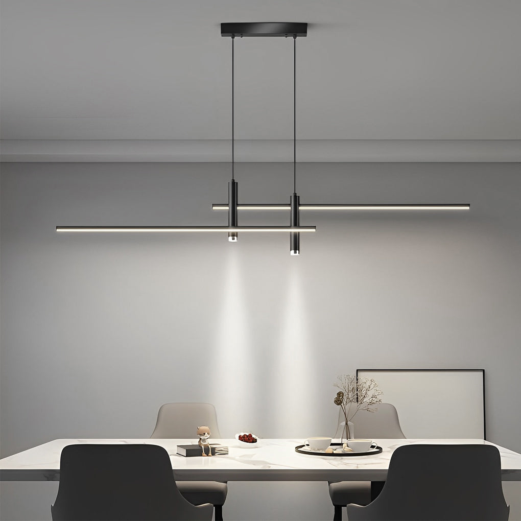 Minimalist Lines 3-Step Dimming Stepless Dimming LED Modern Chandelier - Dazuma