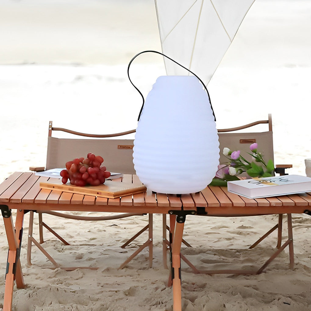 Waterproof Round LED Timing USB Rechargeable Portable Outdoor Lanterns - Dazuma