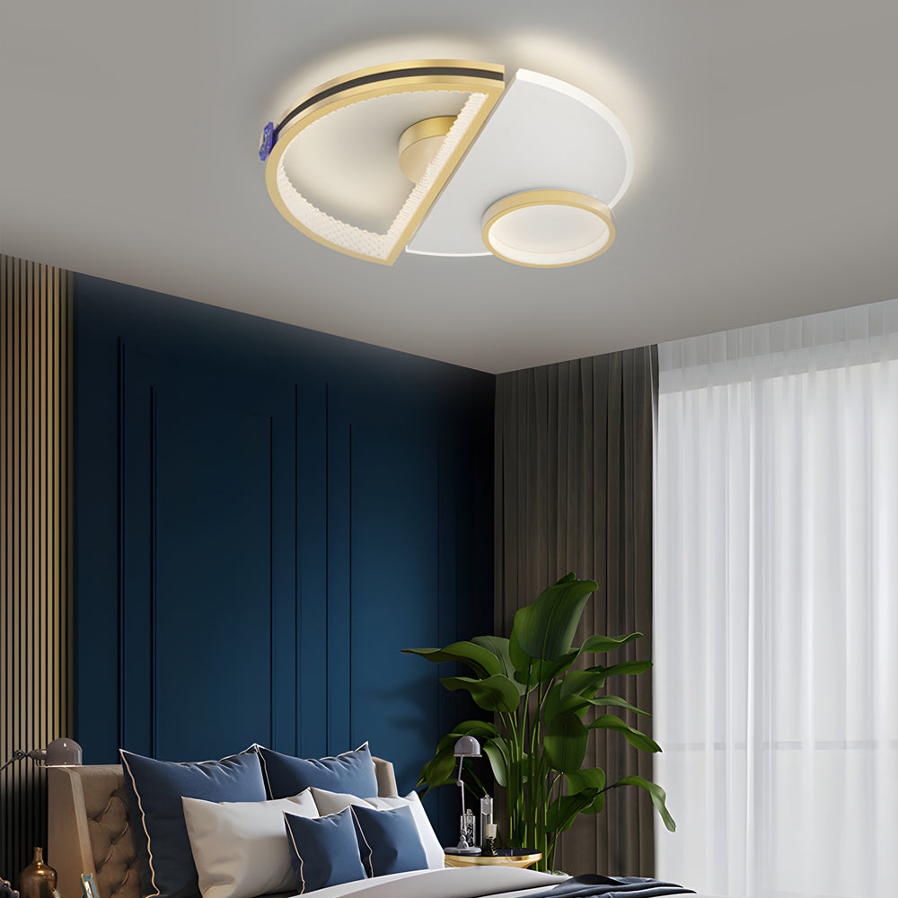 Semicircular Splicing Acrylic Three Step Dimming Modern LED Ceiling Lights - Dazuma