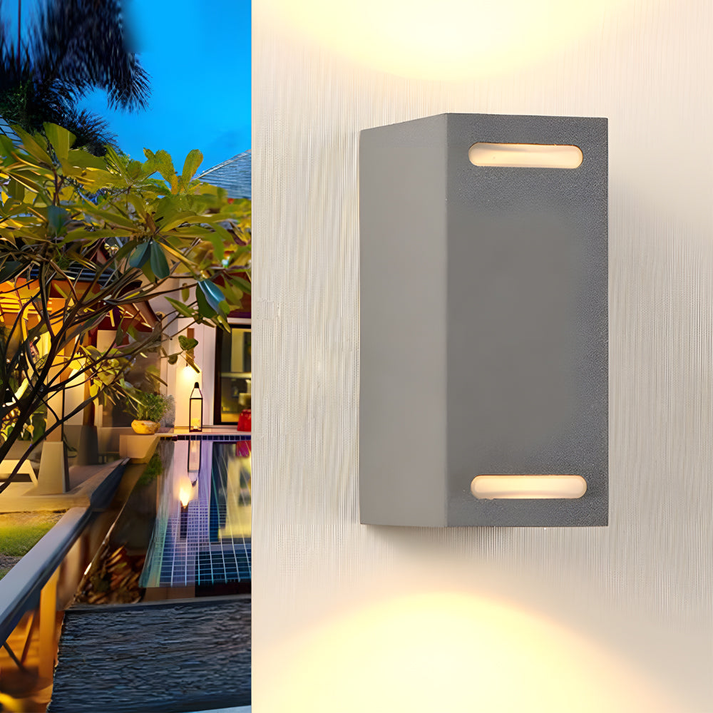 Simple Square Waterproof up and down Lighting LED Outdoor Wall Lights