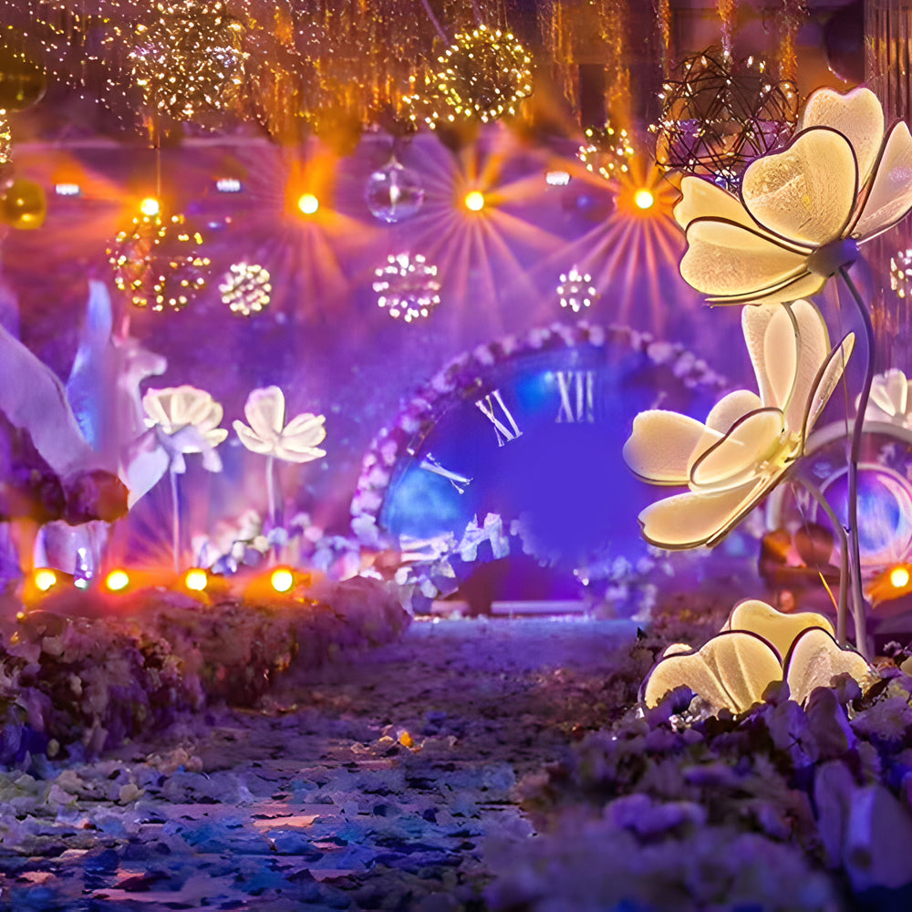 Luminous Flowers Floor Lamp Led Wedding Props Romantic Decorative Stage Scenery Standing Lamp