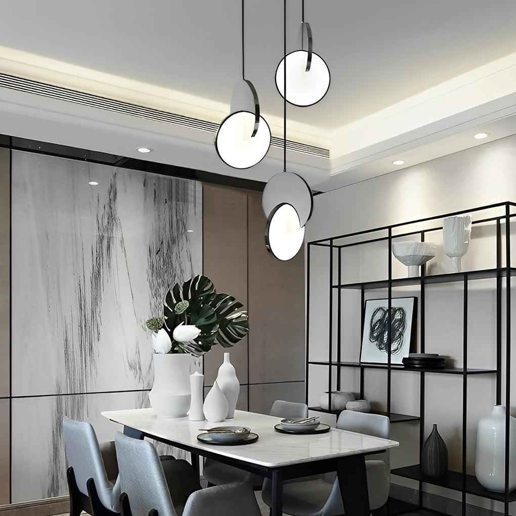 Creative Round Stainless Steel LED Acrylic Post-Modern Pendant Lights
