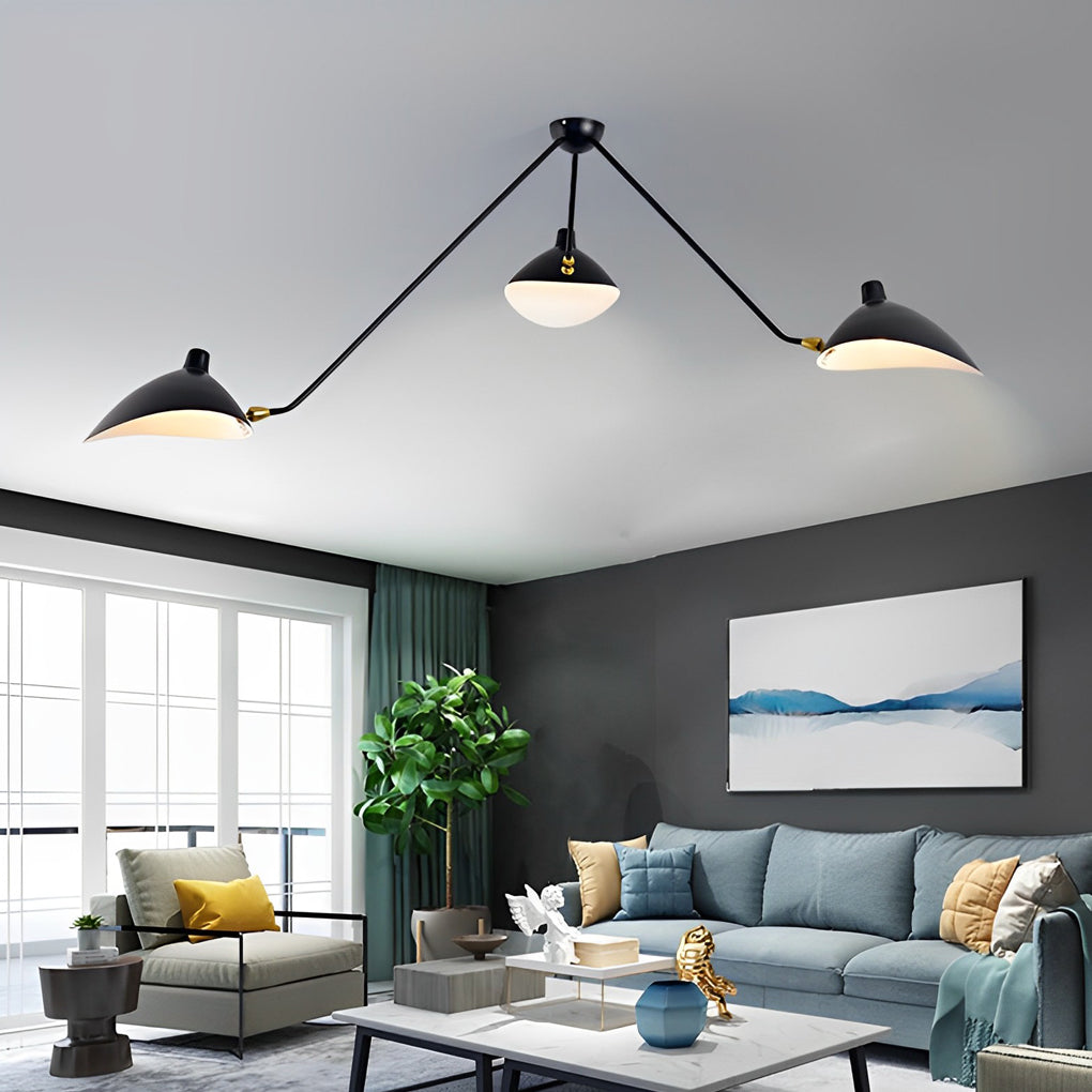 Rotatable 3 Lights Creative Duckbill Black Modern Ceiling Light Fixture - Dazuma