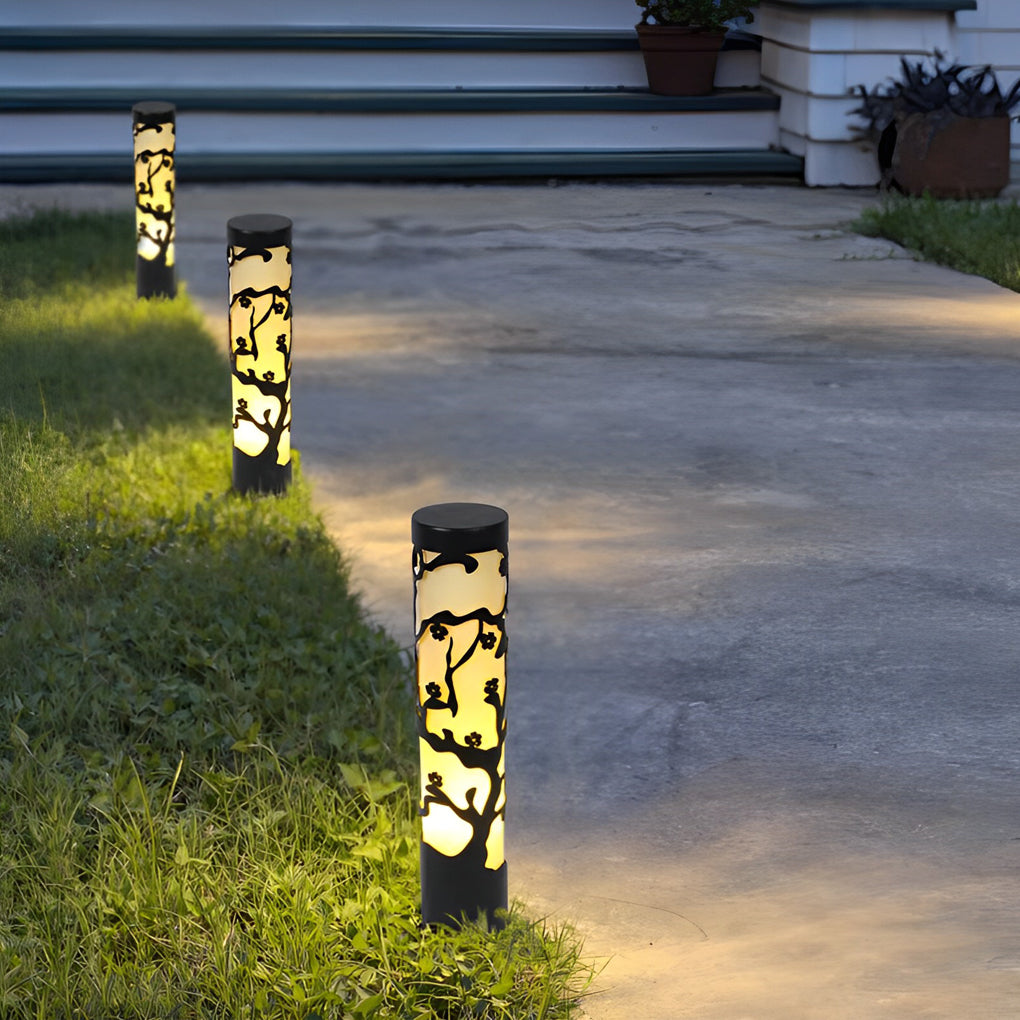 Black Retro Wintersweet Pathway Lights
