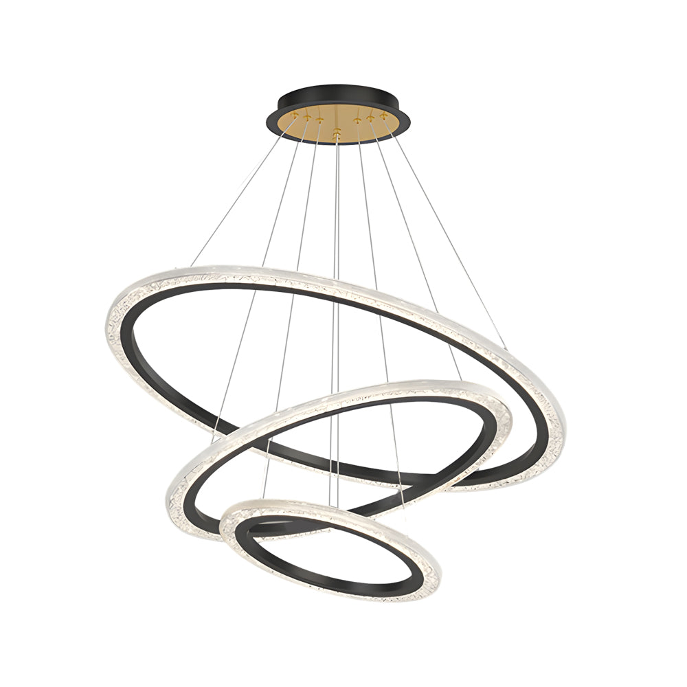 2/3 Rings Adjustable Luxury 3 Step Dimming Modern Chandelier Hanging Lights