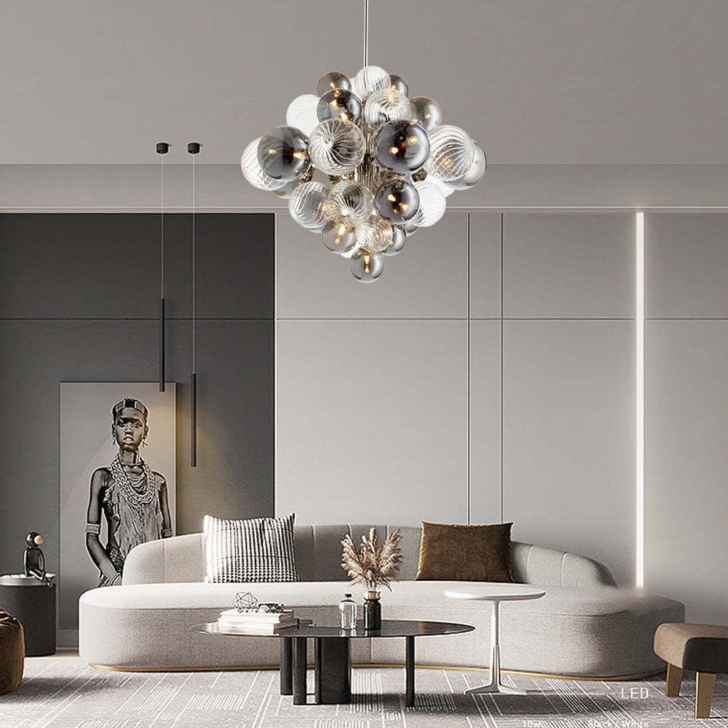 Glass Bubbles Ball Designer Creative LED Post-Modern Chandelier Light - Dazuma