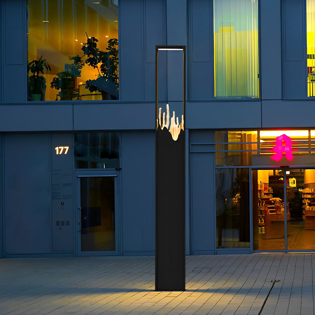 Modern Rectangular Artistic Glass LED Pathway Lights