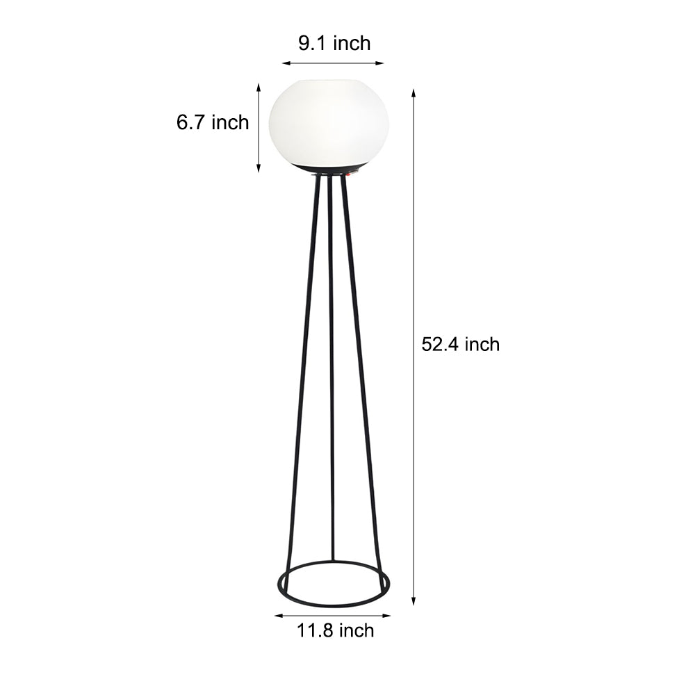 52 inch Globe LED Outdoor Tripod Standing Floor Lamp