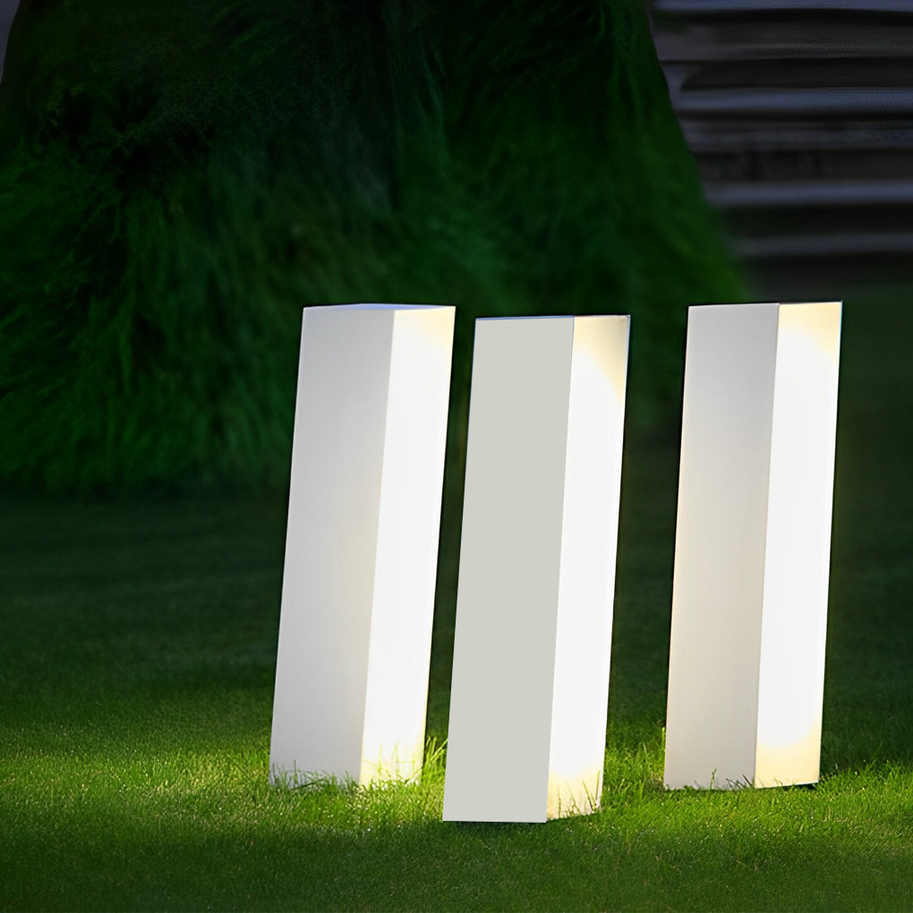 Artistic Cuboid Inclined LED Outdoor Lawn Lamp