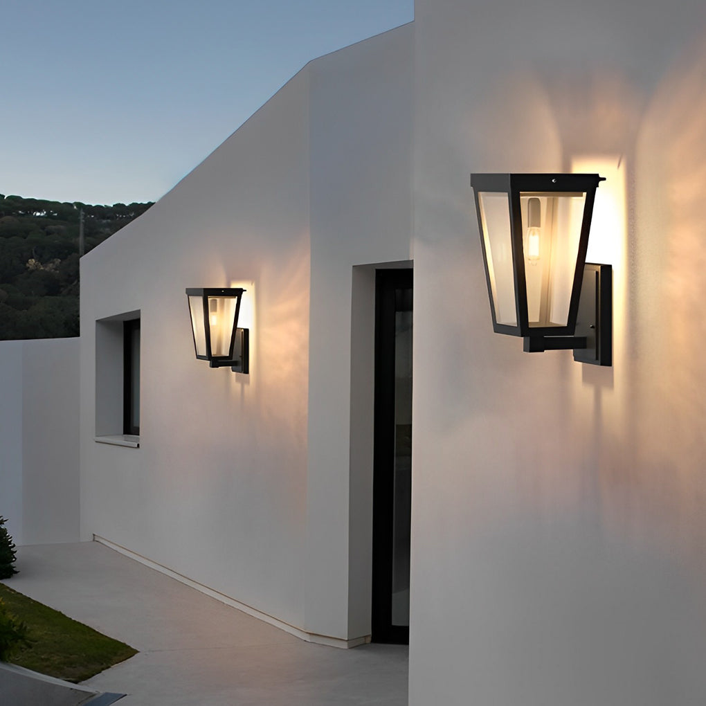 Outdoor Wall Light Rectangle Waterproof LED Dual-Power Light