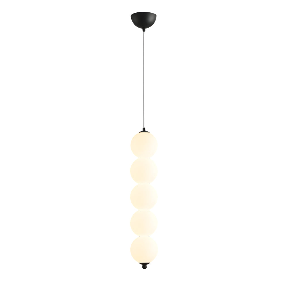 Modern Round String Vertical Balls Pendant Lamp Dimmable LED Chandelier