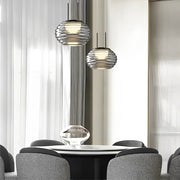 Creative Glass Ball LED Smoke Gray Nordic Pendant Lights Island Lighting - Dazuma