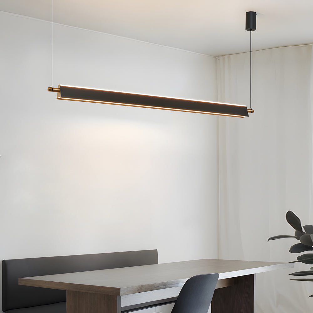 Modern 35.4''/47.2'' Black Aluminum Linear Kitchen Island Light | Dazuma