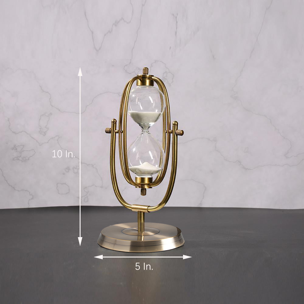 Modren Marble Hourglass Decorative Sand Hourglass Timer White