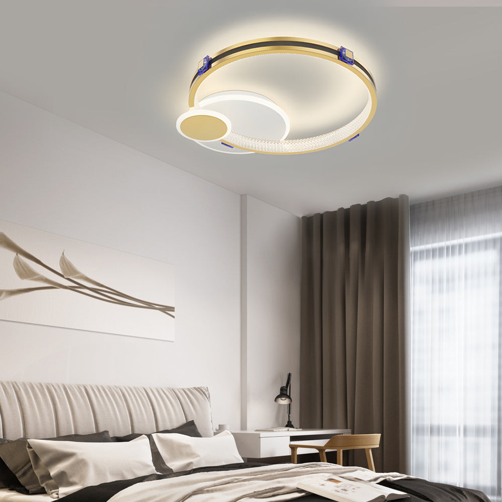 Ring Round Three Step Dimming Creative Modern LED Ceiling Light Fixture - Dazuma