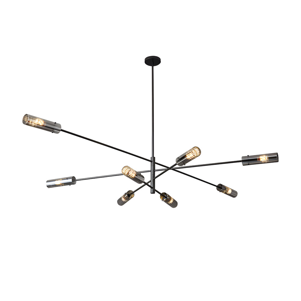 Industrial Sputnik Chandelier - Copper Linear Pendant Lights (6/8-Light)