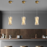 Metal Crystal LED Three Step Dimming Postmodern Bedroom Chandelier - Dauzma