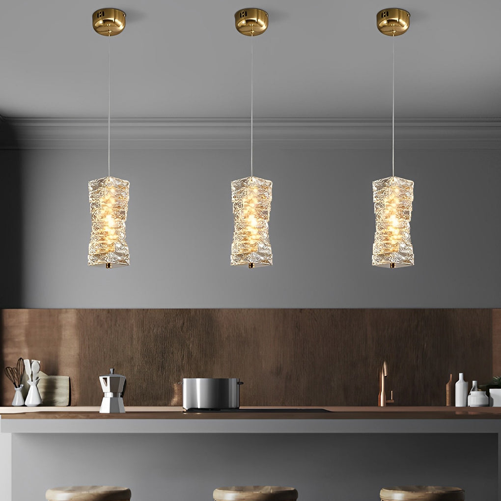 Metal Crystal LED Three Step Dimming Postmodern Bedroom Chandelier - Dauzma