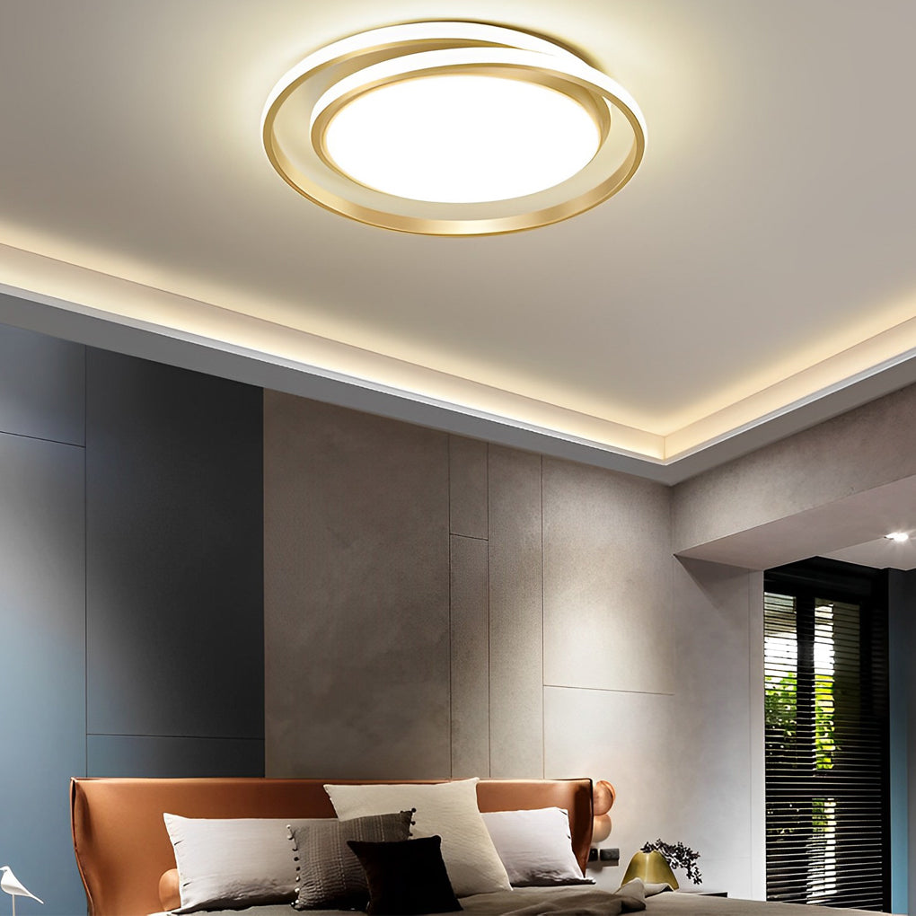 Circular LED Stepless Dimming Modern Ceiling Lights with Remote Control