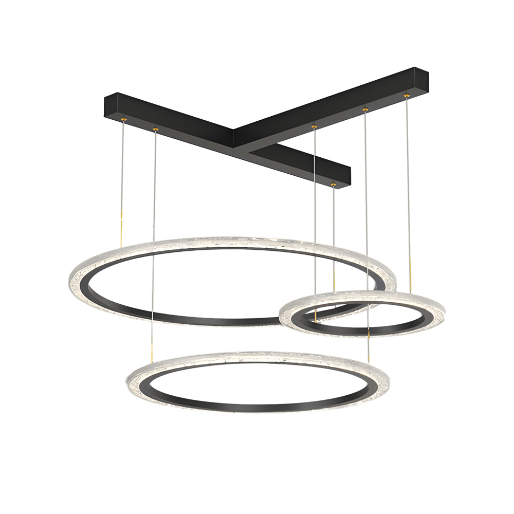 2/3 Rings Three Step Dimming Creative Modern Ceiling Lights Fixture Chandelier