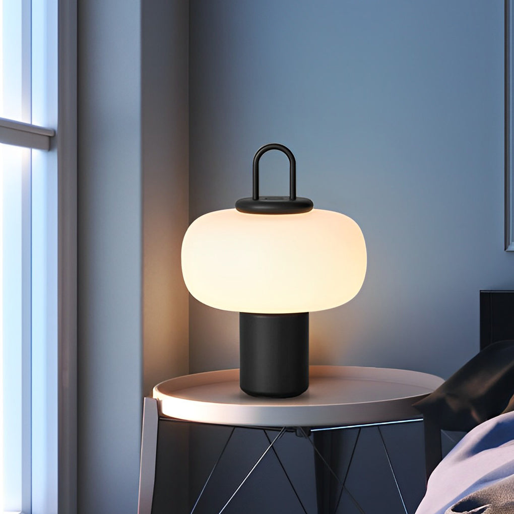 Portable Creative Glass Black Post-Modern Table Lamps Bedside Desk Light - Dazuma