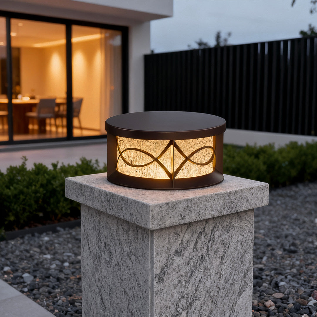 Round Pillar Lights Outdoor Waterproof Courtyard Light