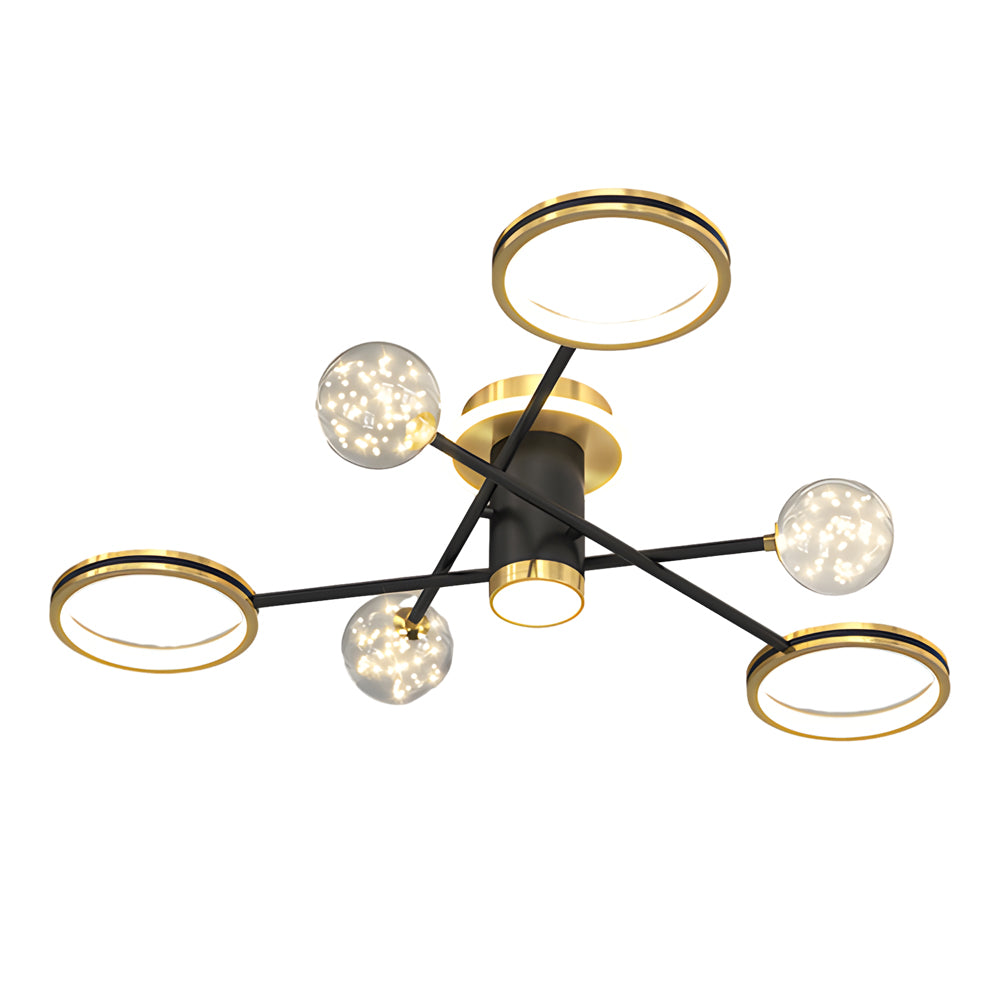 Starry Flowers Three Step Dimming Modern Ceiling Lights Fixture Hanging Lamp