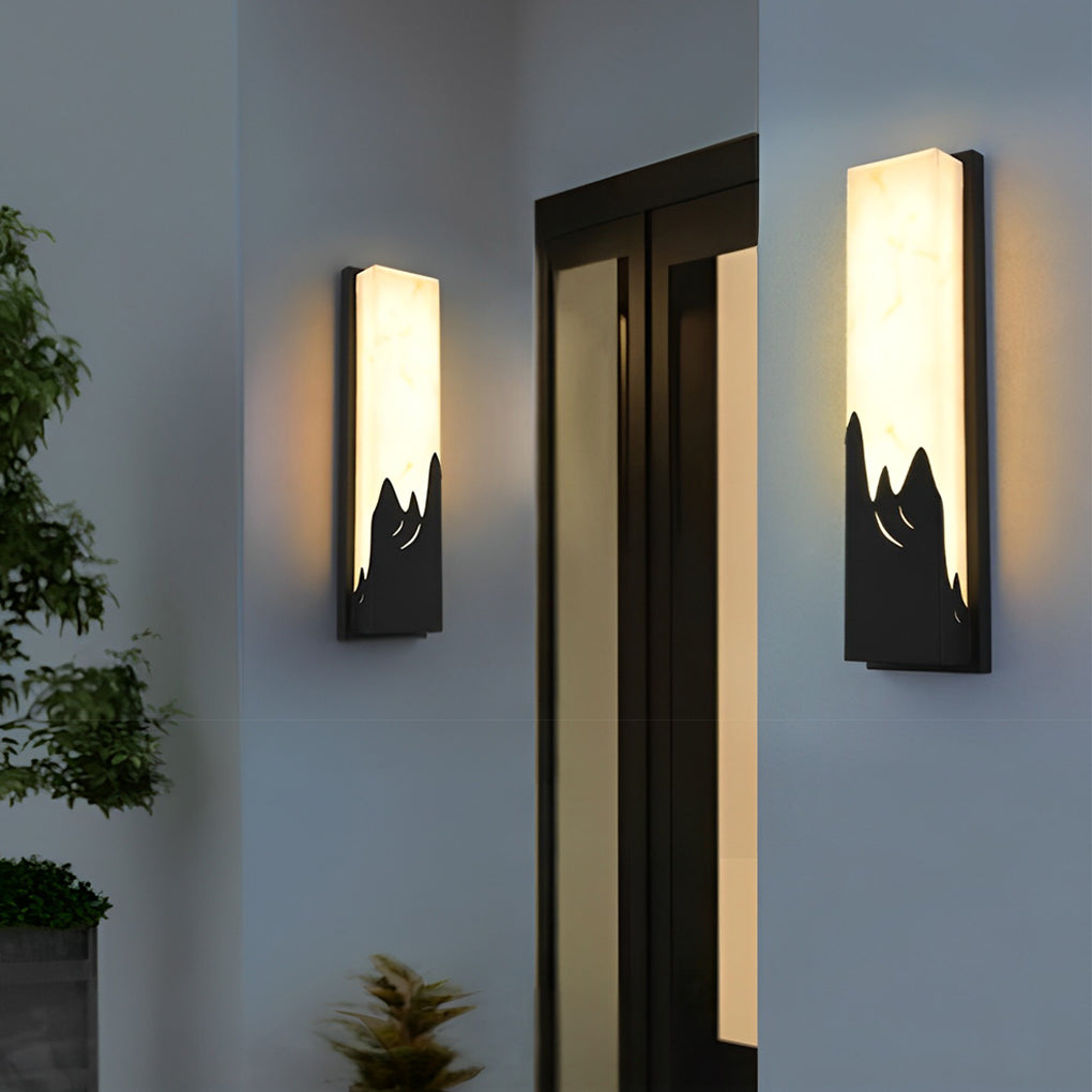 Rectangular Creative Scenery Waterproof LED Black Retro Sconces Lighting - Dazuma