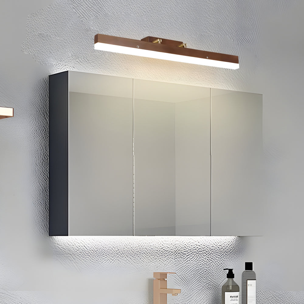 31.49'' Walnut LED Wood Vanity Light - LED Bar Light for Bathroom