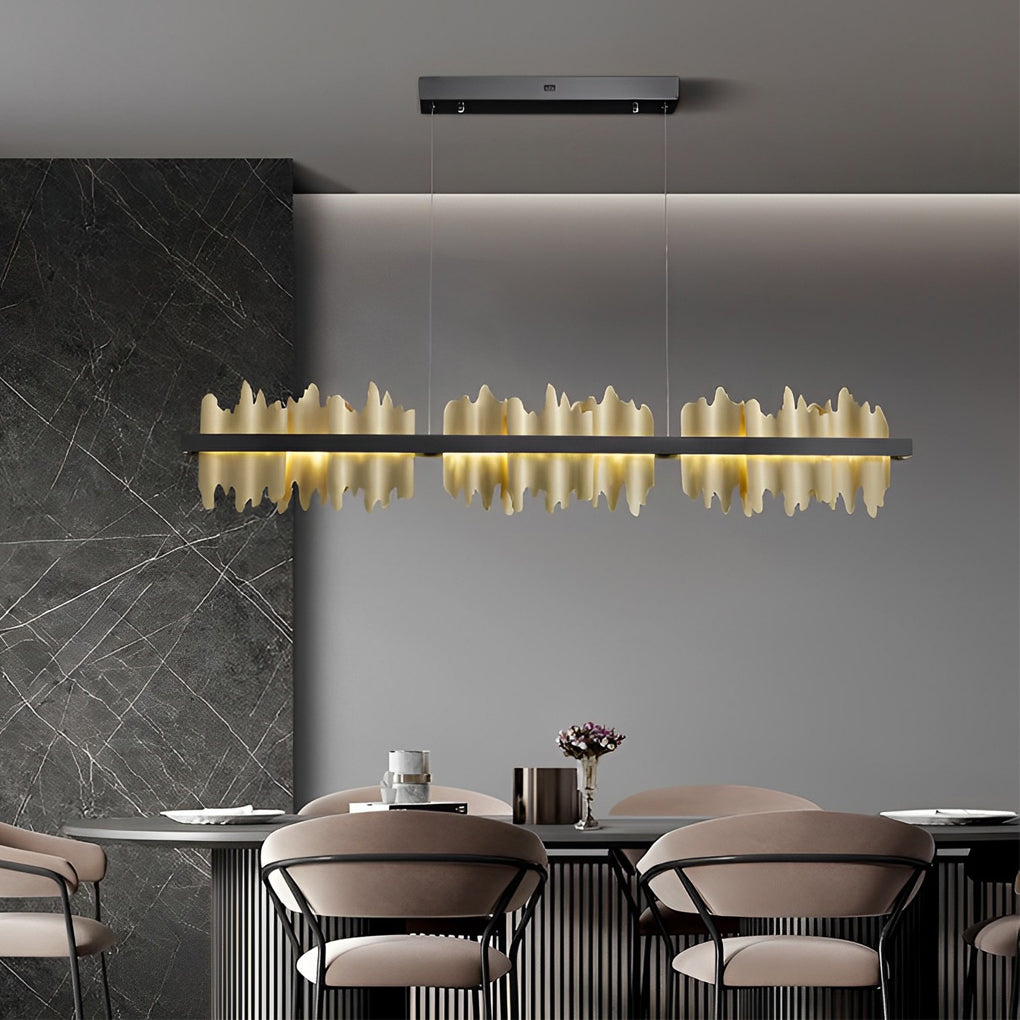Long Strip Mountains Stepless Dimming LED Postmodern Chandelier - Dazuma