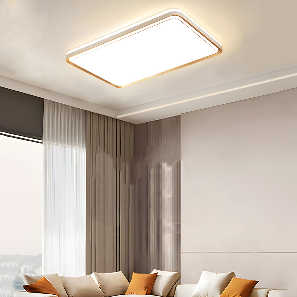 1-Light Rectangular LED Flush Mount Ceiling Light