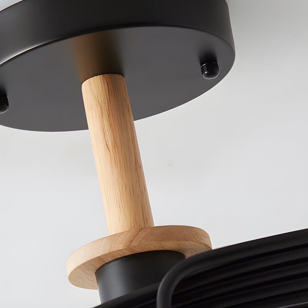 5 - Light Glass Ball Spiral Metallic Semi - Flush Mount Ceiling Light