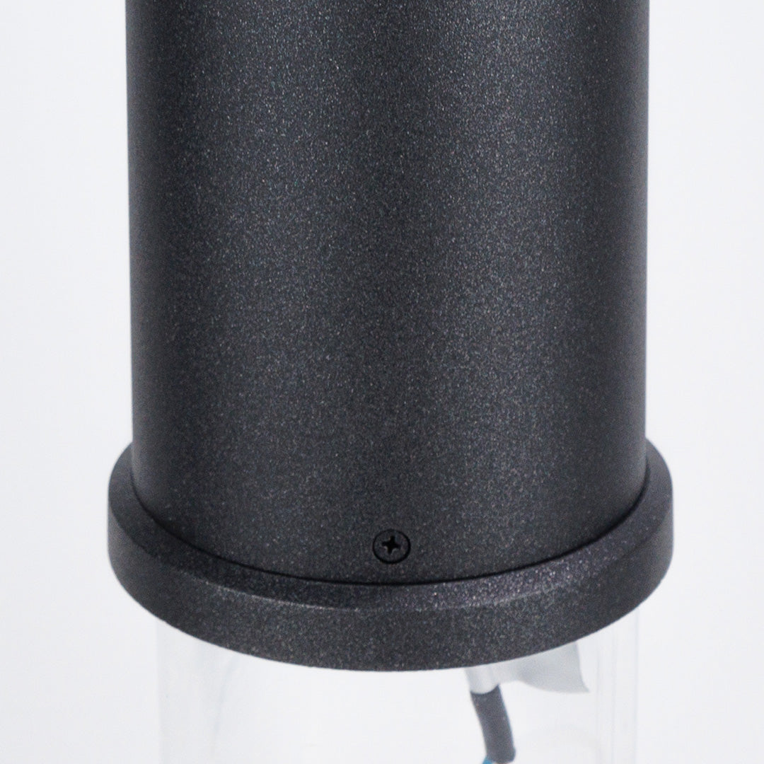 Modern Front Lawn Bollard Light |  Black LED Path Lights