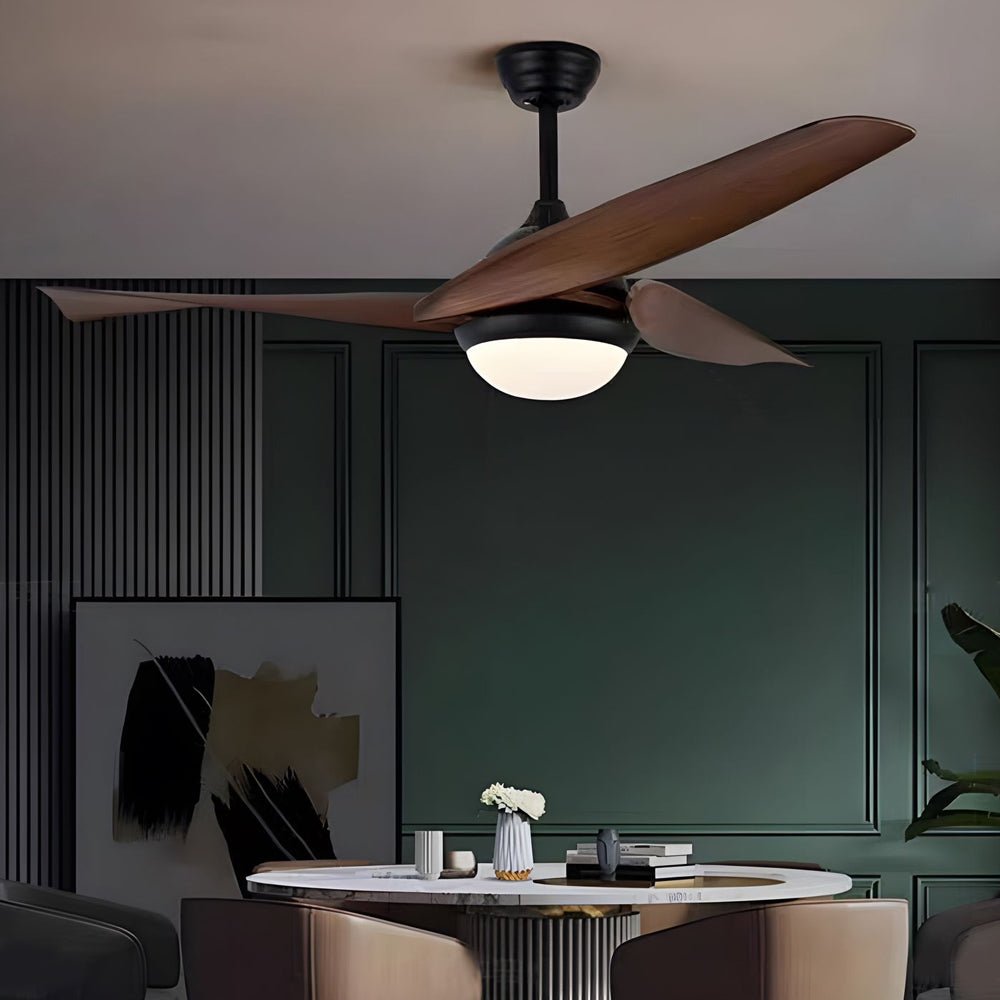 52 in. 3 - Blade LED 6 - Speed Quiet Ceiling Fan with Light and Remote Control