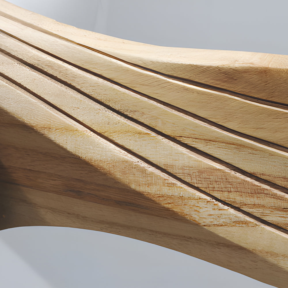 Close-up of the textured wood grain on the blades of 52 inch ceiling fans with lights.