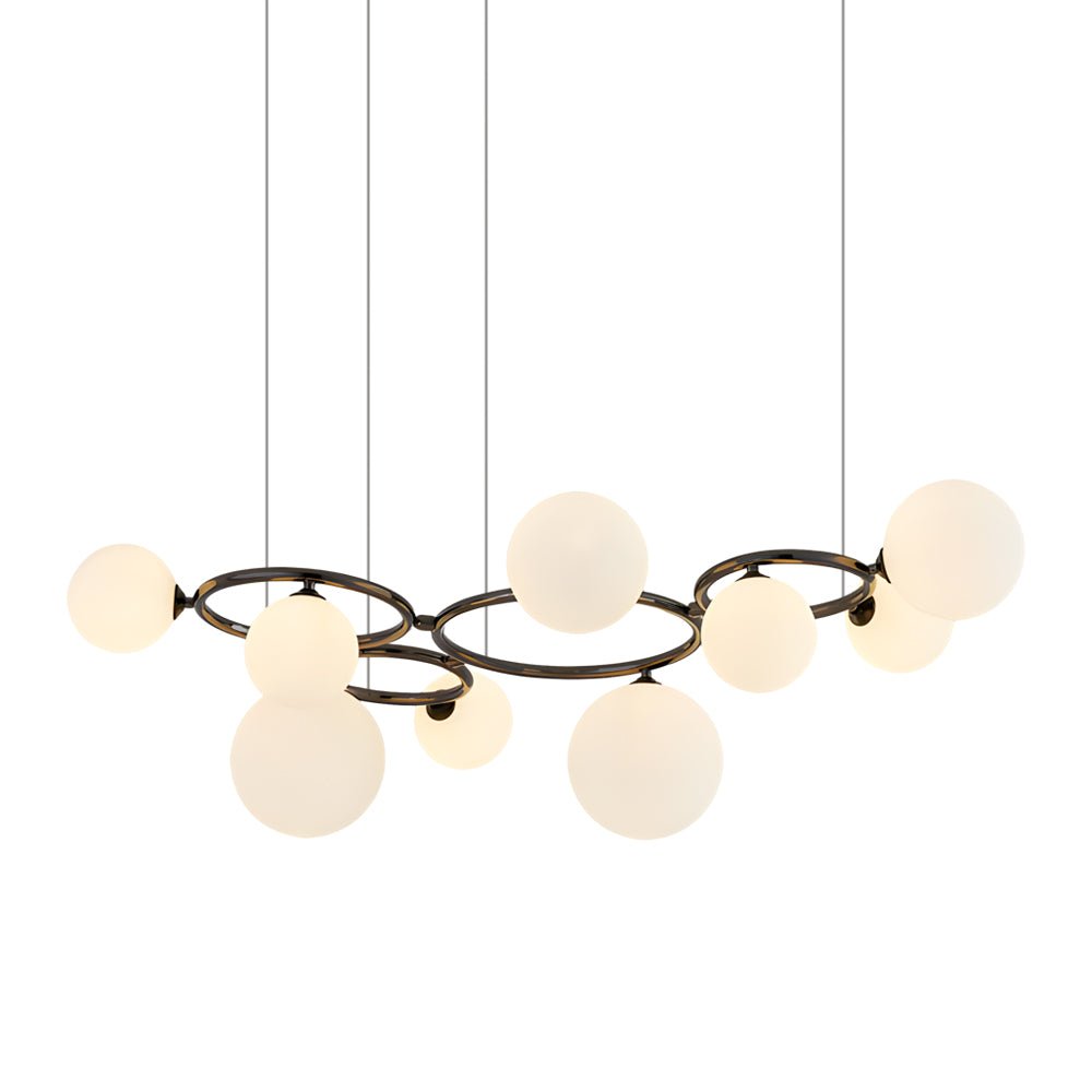 5/7/9 - Light Glass Ball Circular Contemporary Chandelier with 3 Step Dimming