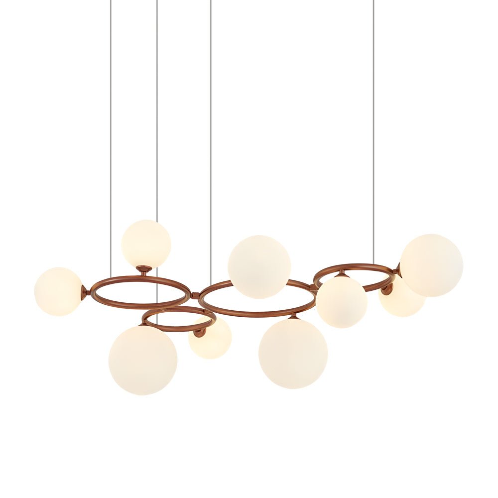 5/7/9 - Light Glass Ball Circular Contemporary Chandelier with 3 Step Dimming