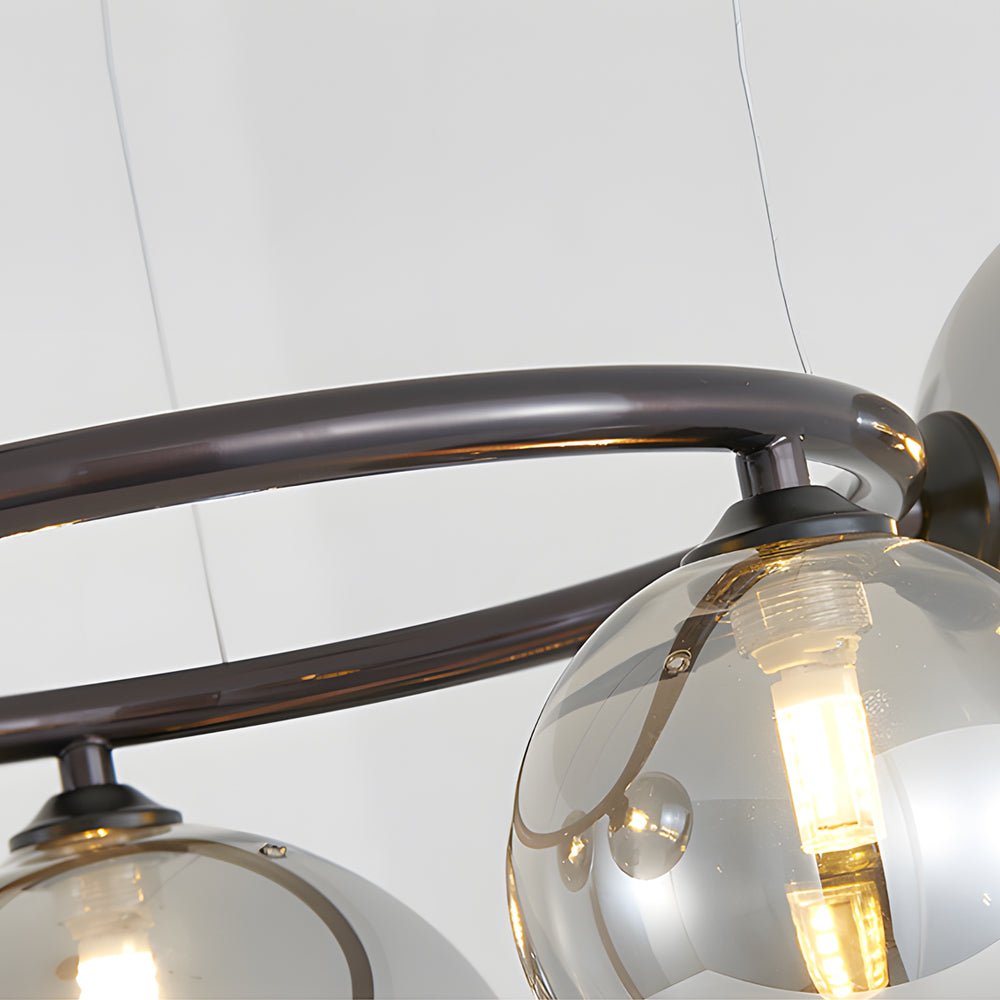 5/7/9 - Light Glass Ball Circular Contemporary Chandelier with 3 Step Dimming