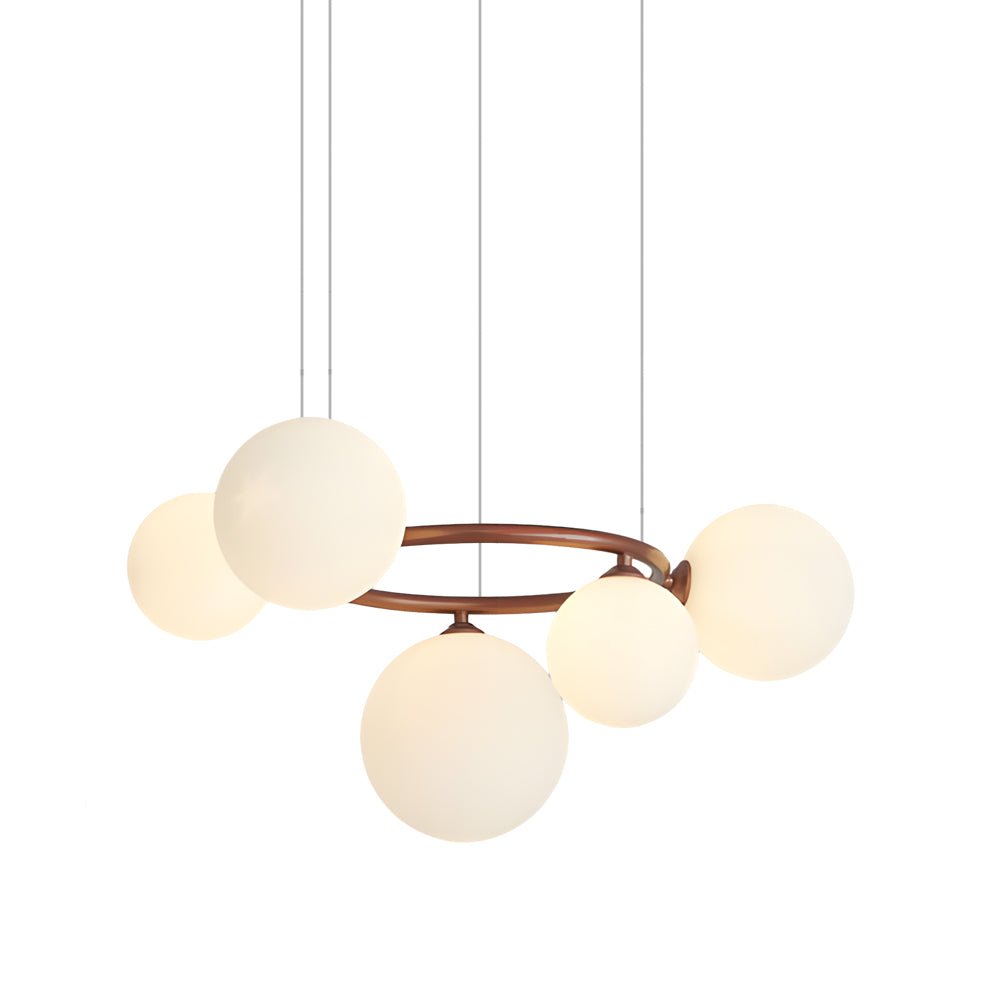 5/7/9 - Light Glass Ball Circular Contemporary Chandelier with 3 Step Dimming