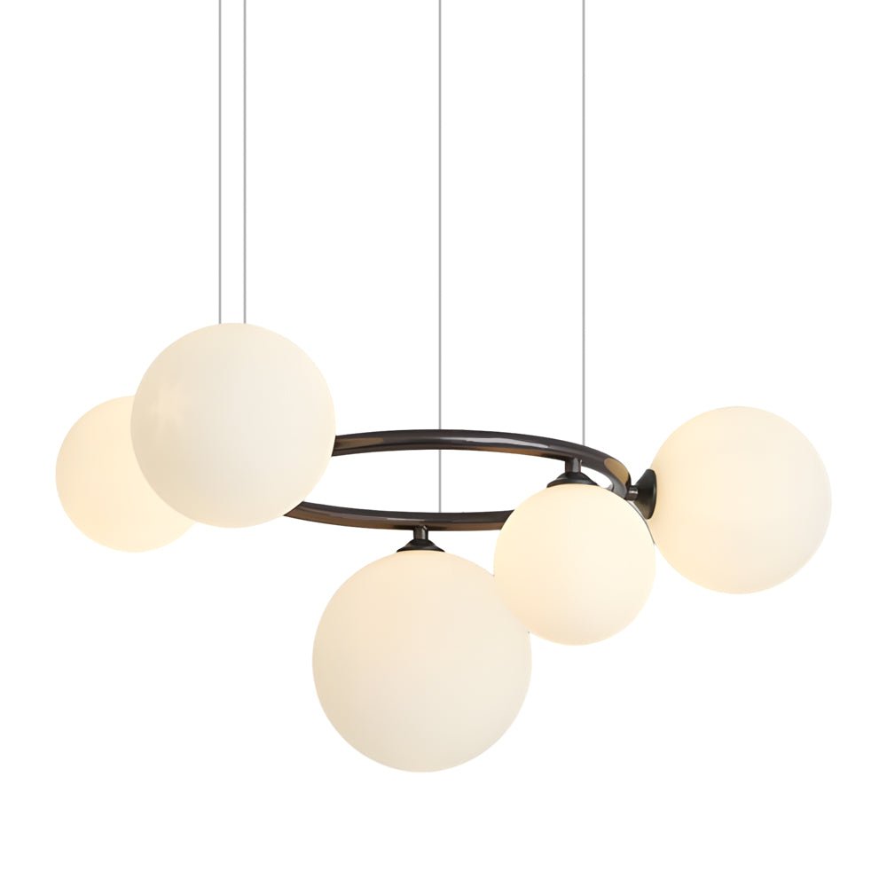 5/7/9 - Light Glass Ball Circular Contemporary Chandelier with 3 Step Dimming