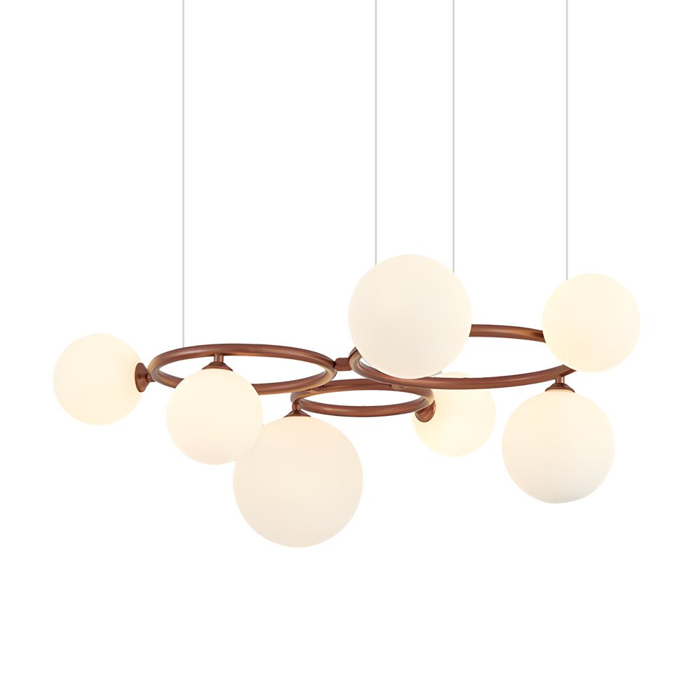 5/7/9 - Light Glass Ball Circular Contemporary Chandelier with 3 Step Dimming