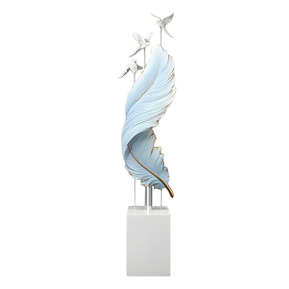 59.1 - Inch Decorative Resin Feather Sculpture Floor Ornaments