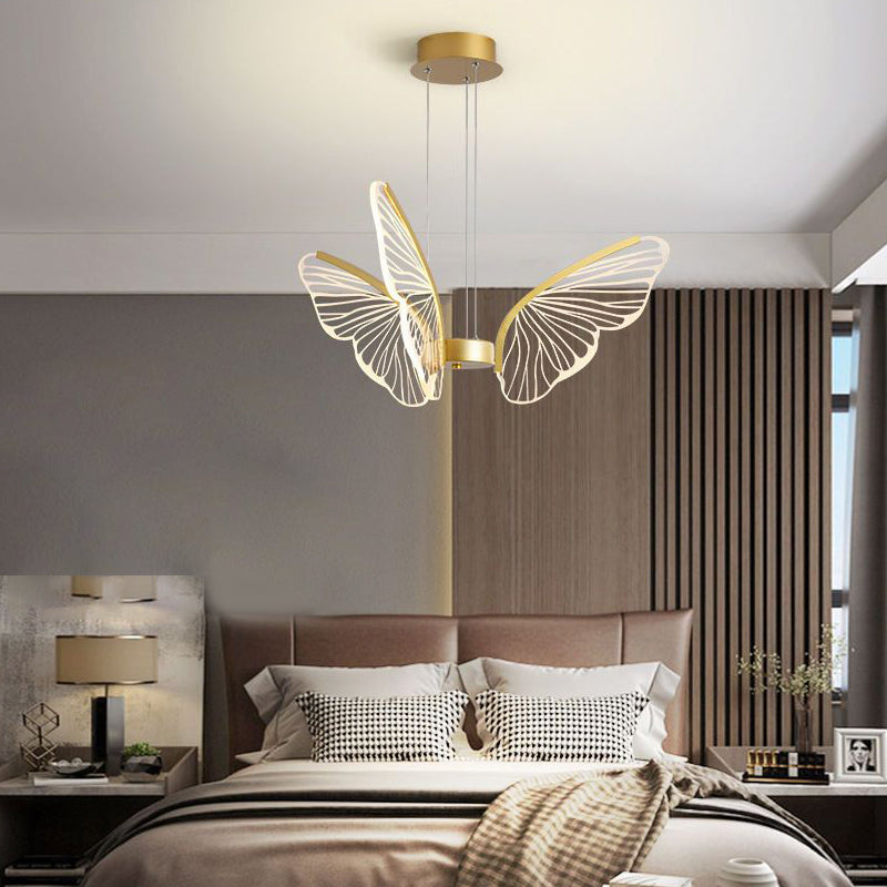 Butterflies LED Dimmable with Remote Control Modern Chandelier Hanging Lamp - Dazuma