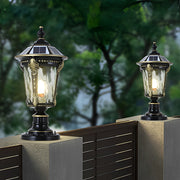 Dual Purpose Waterproof Aluminum Retro Solar Fence Post Lights with Remote - Dazuma