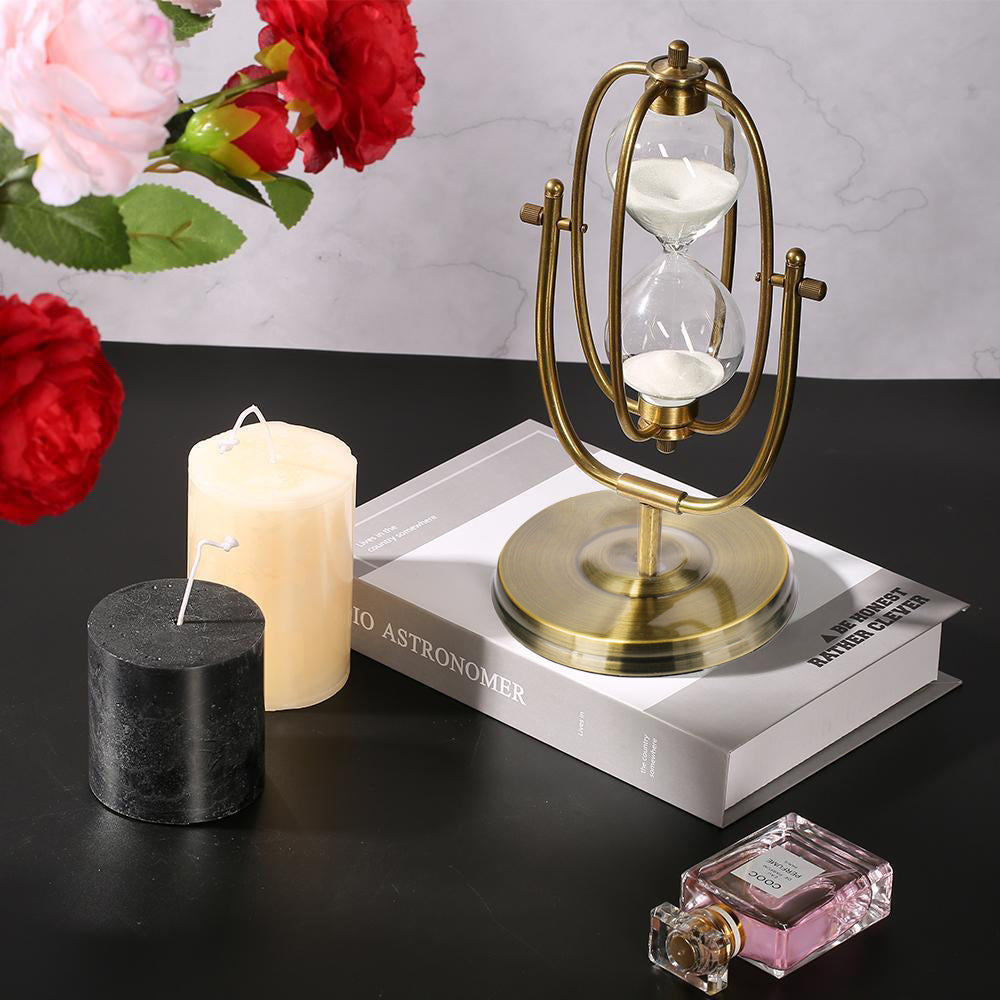 Modren Marble Hourglass Decorative Sand Hourglass Timer White