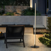 Waterproof Minimalist Outdoor LED Linear Lights Black Floor Lamp