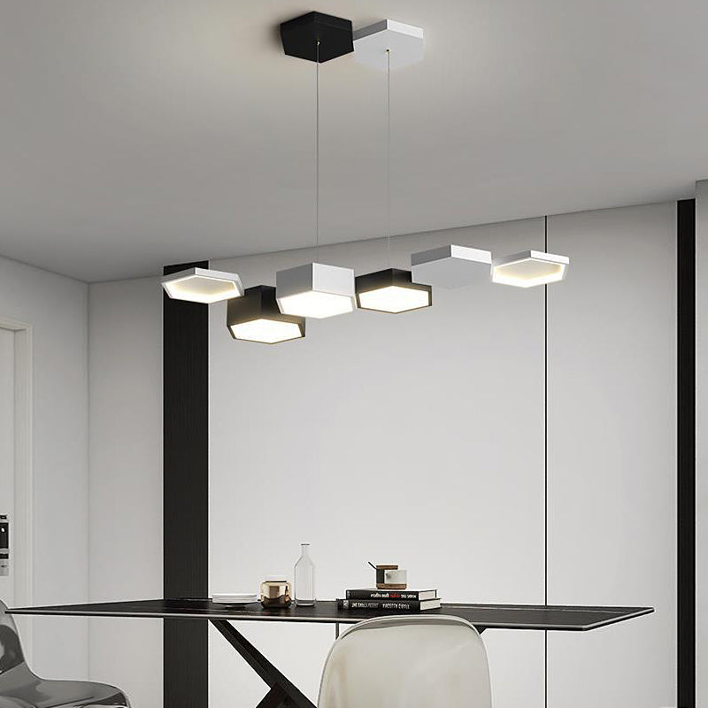 Geometric Minimalist Dimmable LED Modern Chandelier Dining Room Lights