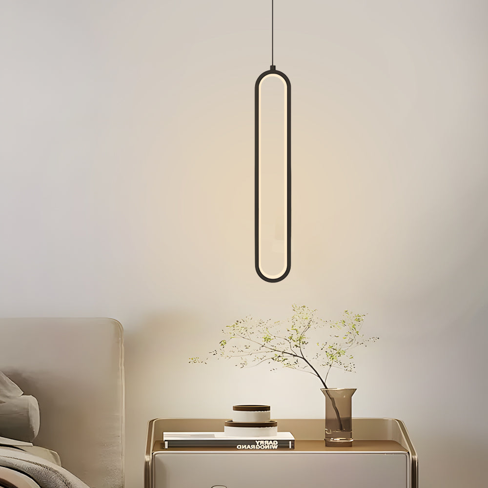 Oval Aluminum LED 3 Step Dimming Modern Pendant Lights with Spotlights